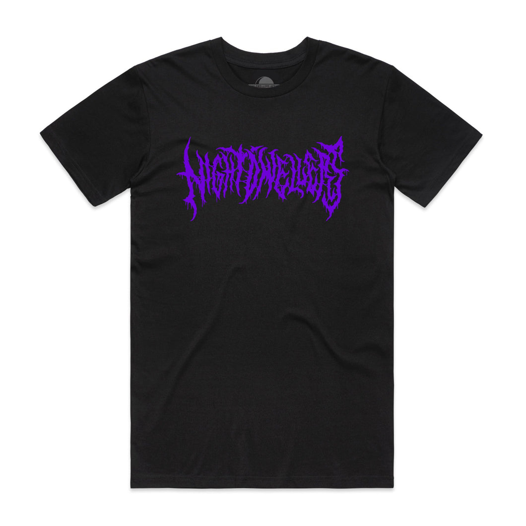 Staple Tee - Purple on Black