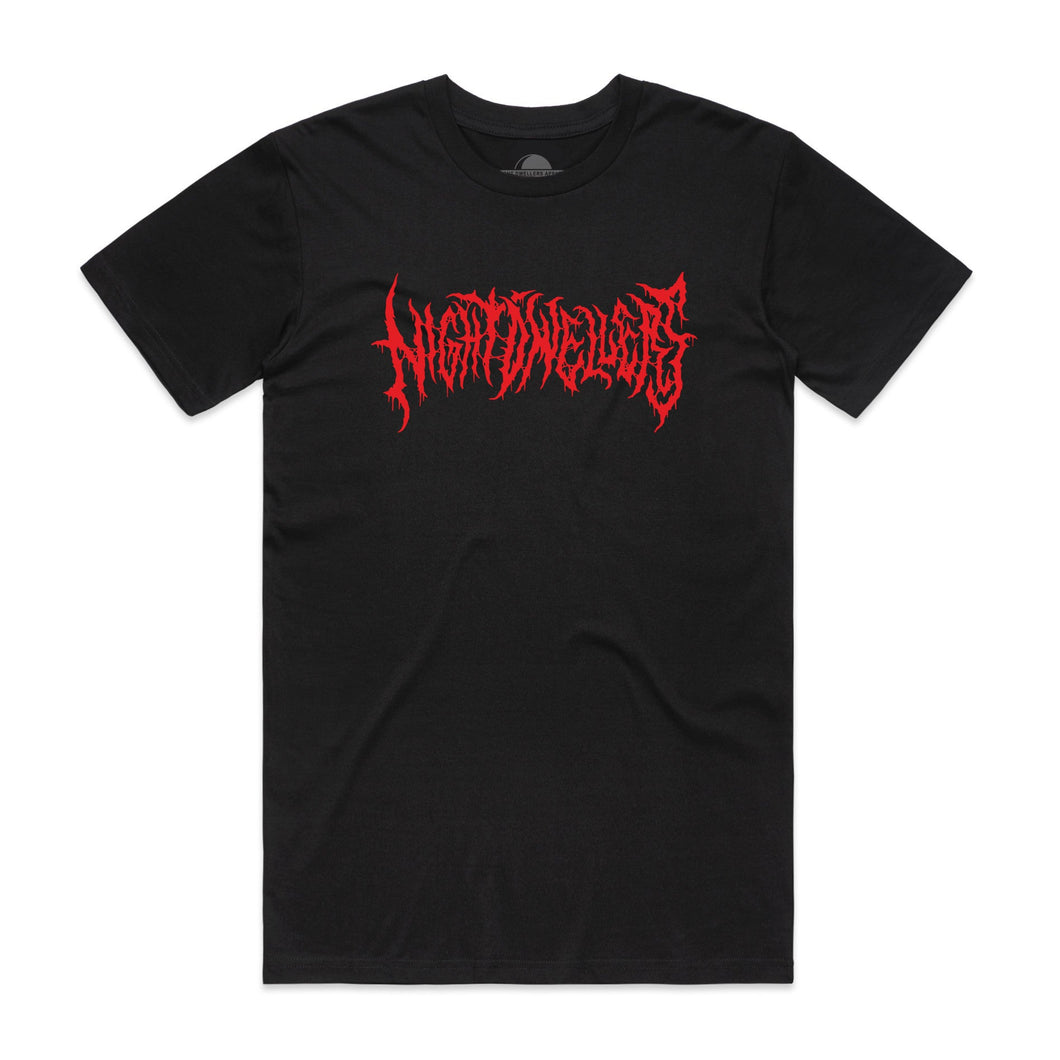 Staple Tee - Red on Black